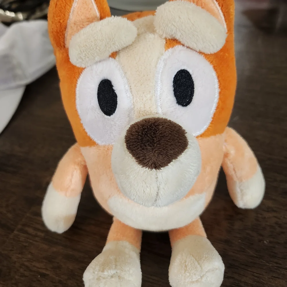 Cream and Orange Stuffed Animal Plush Toy